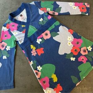 Floral Wrap Neck Long Sleeve Dress